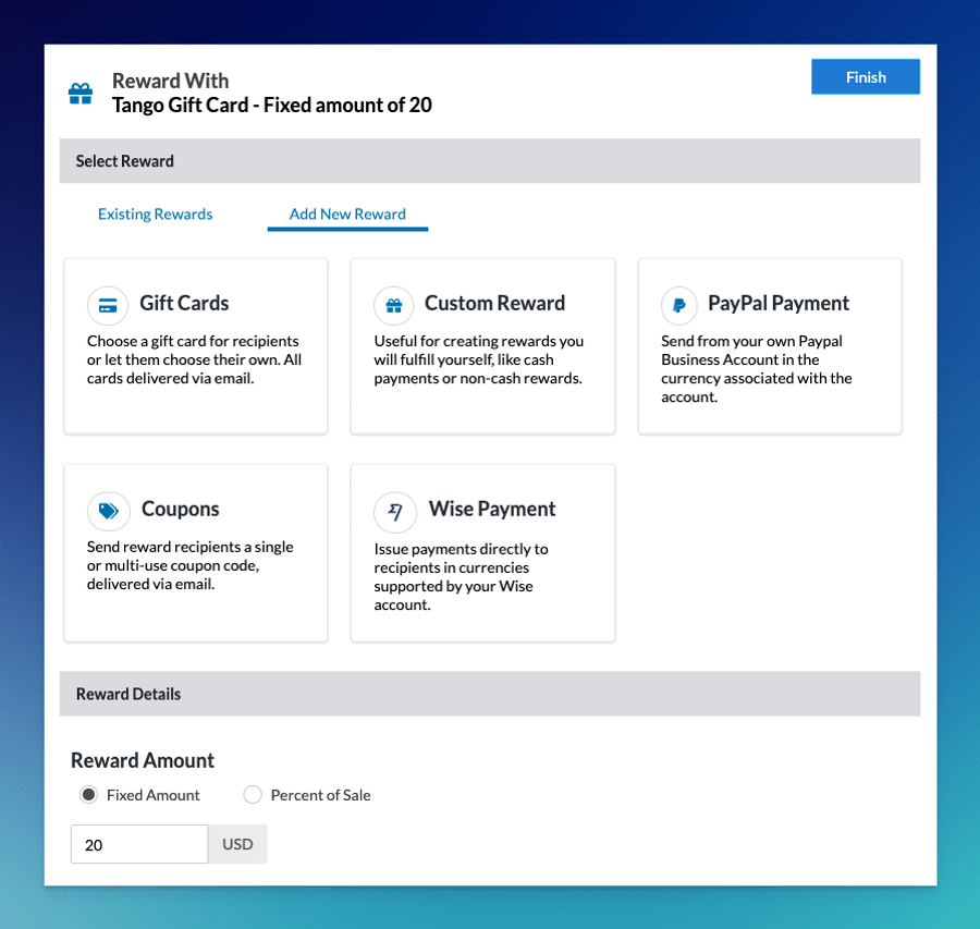 Referral Rock reward builder