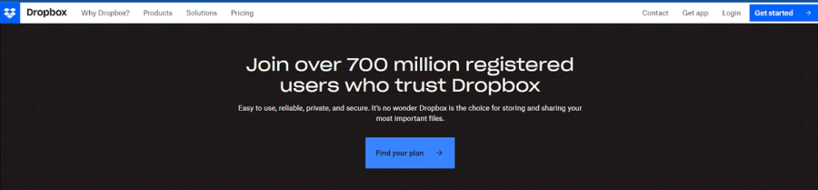 join over 700 million users who trust dropbox