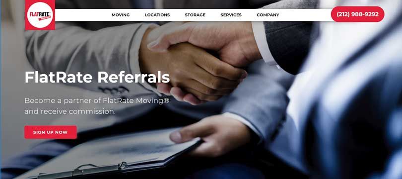 Flatrate moving referral program