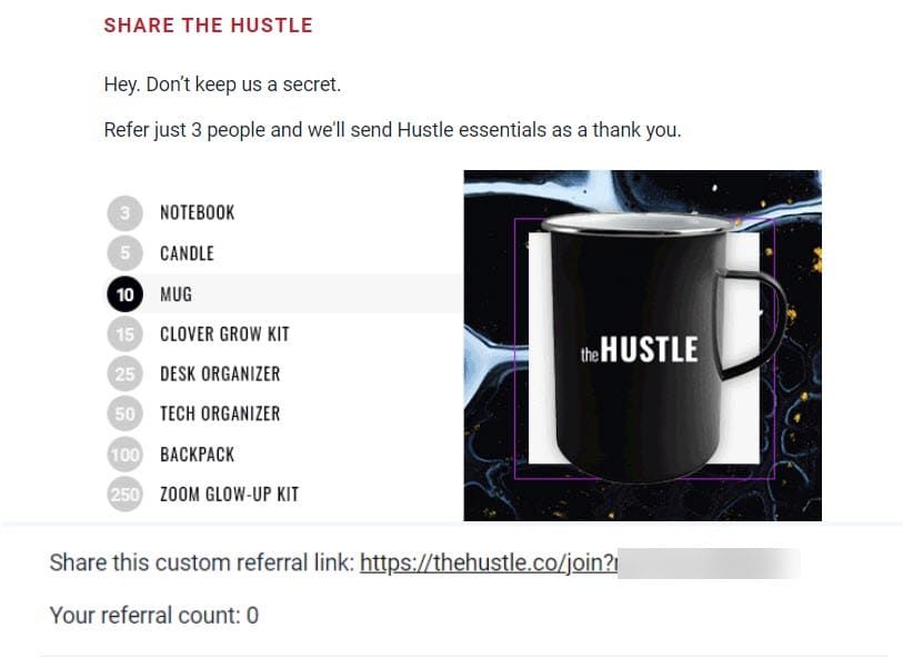 2024 hustle referral rewards