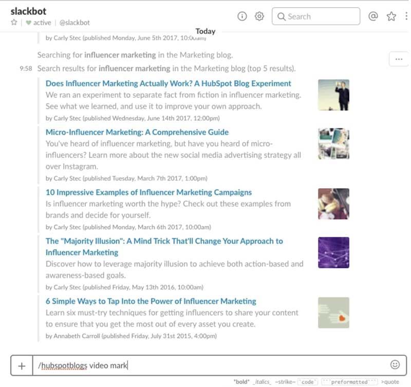 Slack hubspot