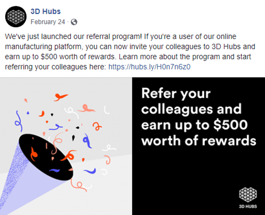 social media referral announcement