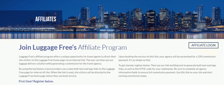 luggage free affiliate: How to find affiliate marketers from websites