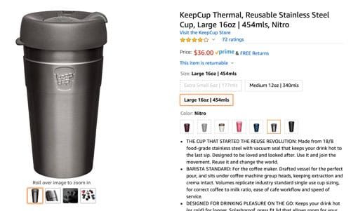 Keepcup reseller amazon
