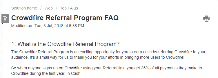 Illustration: 1. “What is [the name of the referral program]?”