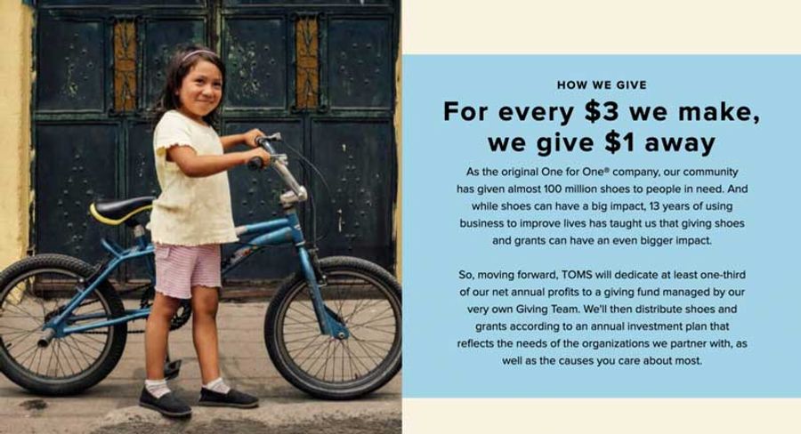 Toms referral reward and incentive