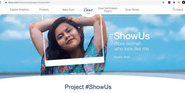 Dove Project Show Us