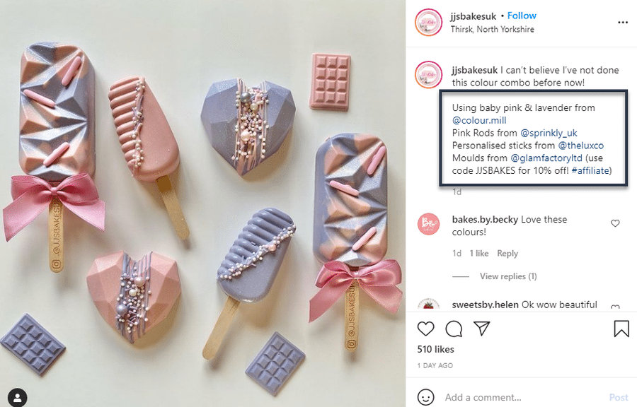jjsbakesuk social media affiliate link