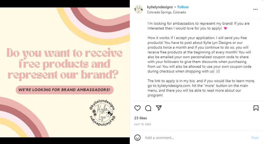 kylielyndesigns ambassador