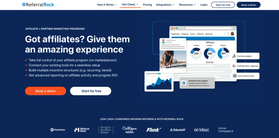 Referral Rock for partner and affiliate programs