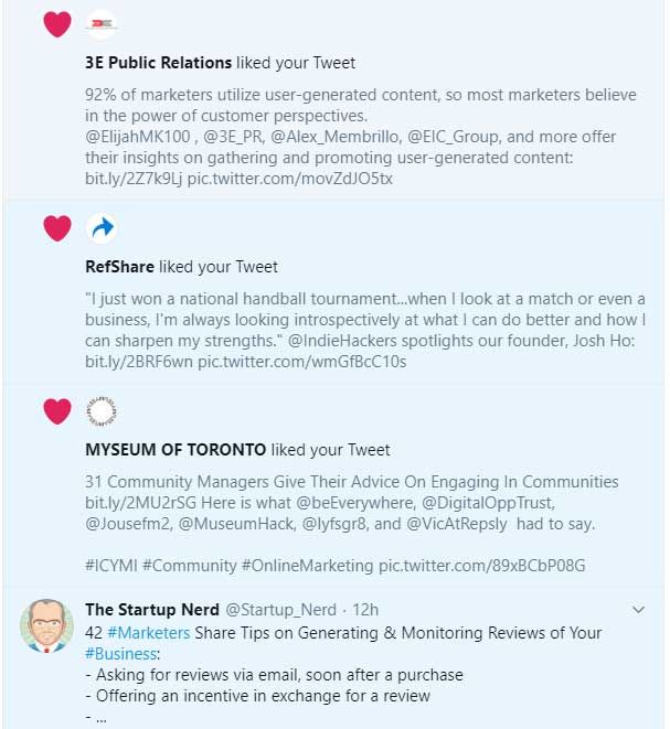 Twitter referrals