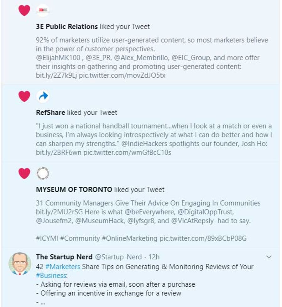 Twitter referrals