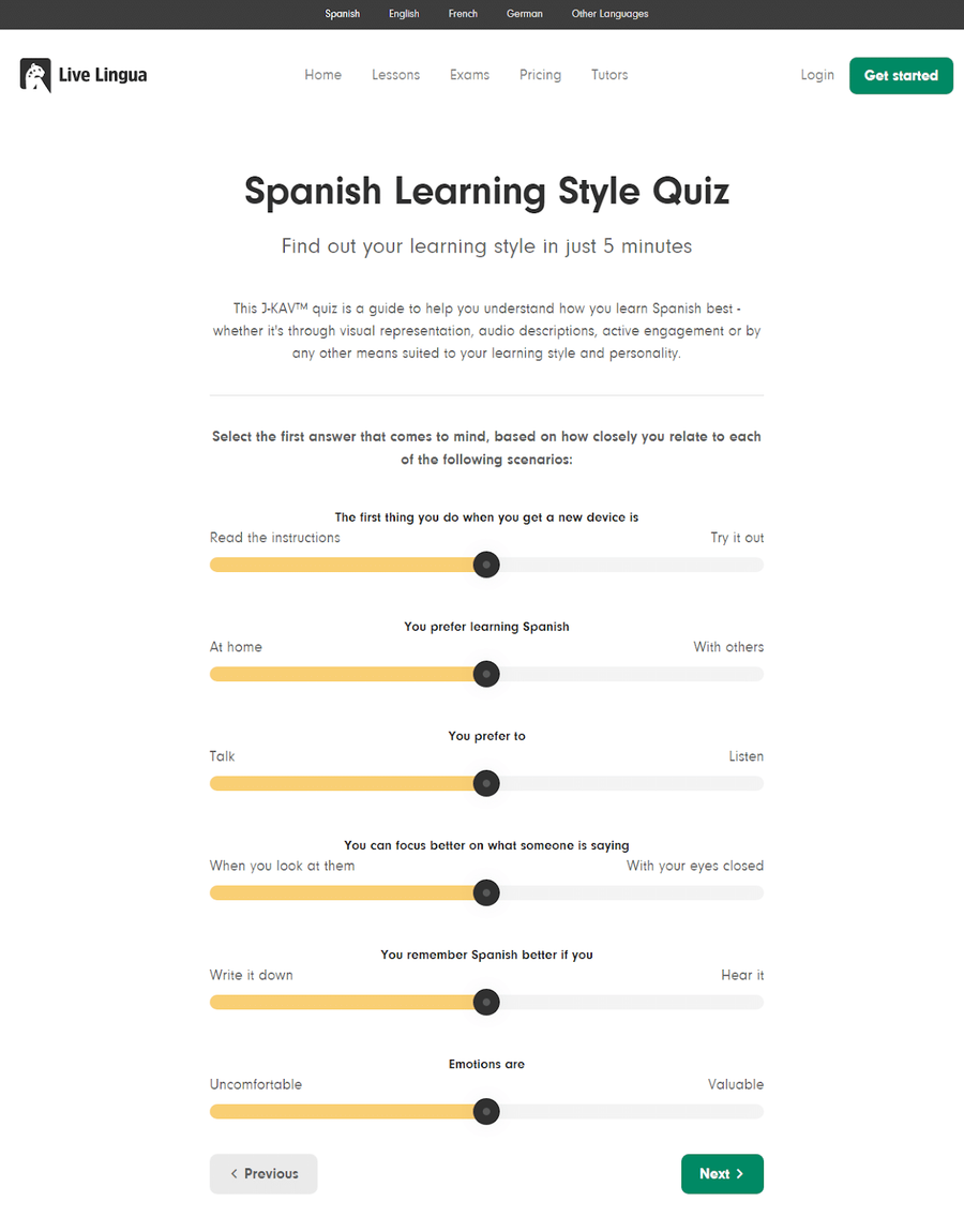 Live Lingua quiz 2