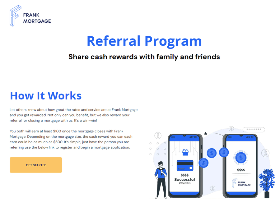 frank mortgage referral program