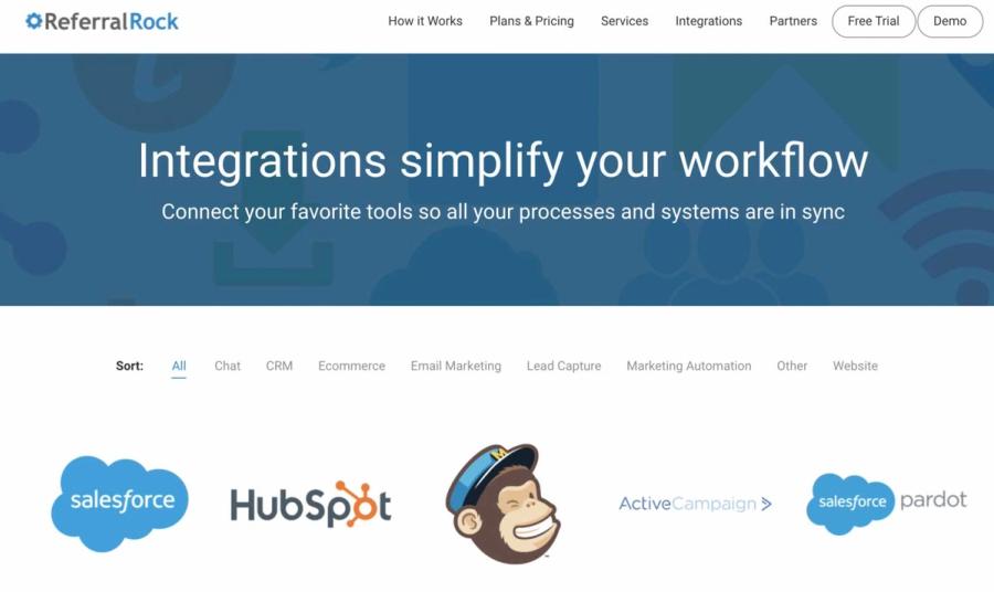 Referral rock integrations