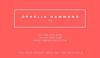 ophelia hammond refer a friend card