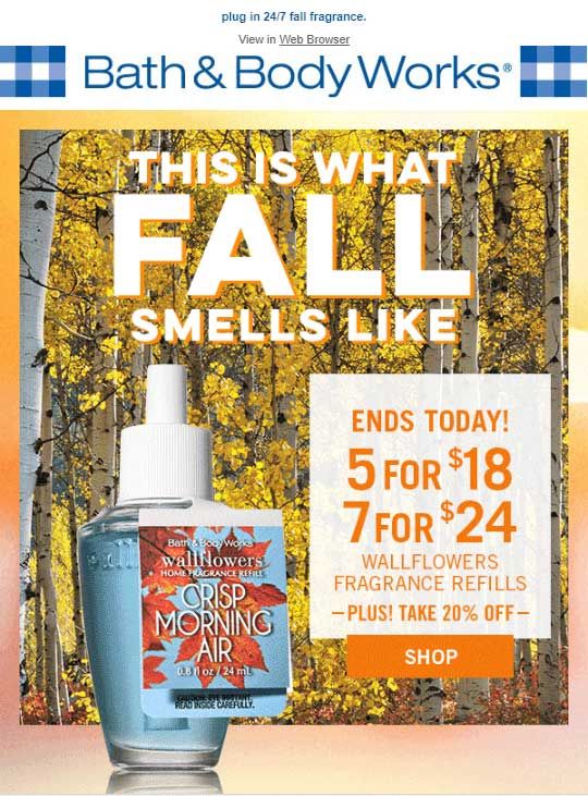 Bath body works end of sale