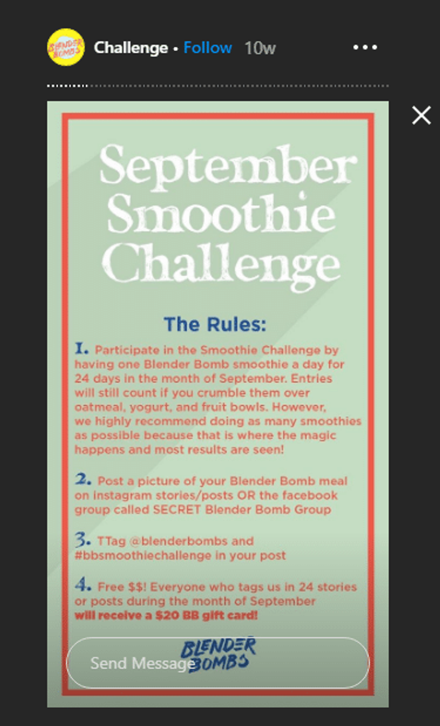 blender bombs instagram challenge