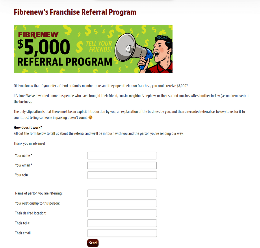 fibrenew franchise referral