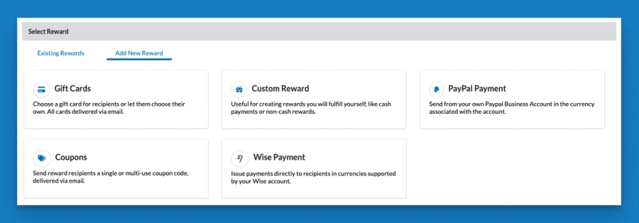 Reward builder in Referral Rock