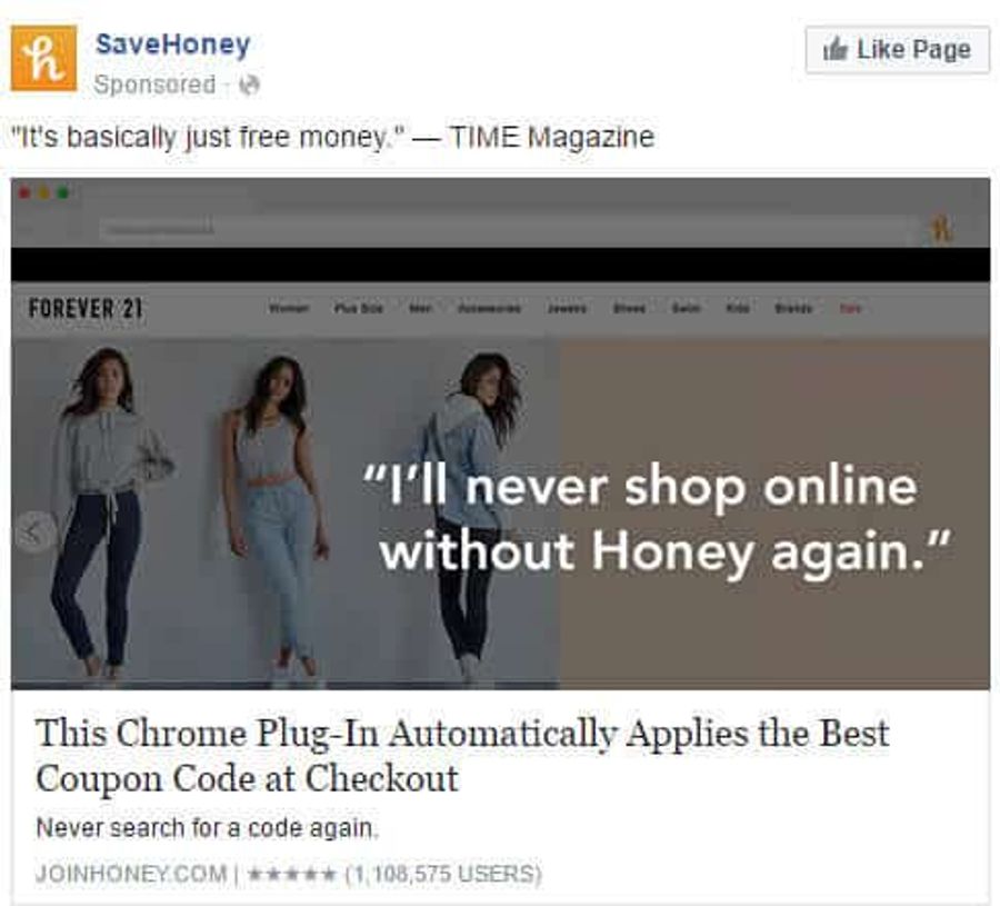savehoney social media post