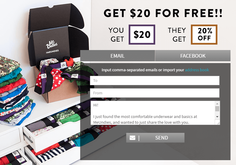 meundies referral program