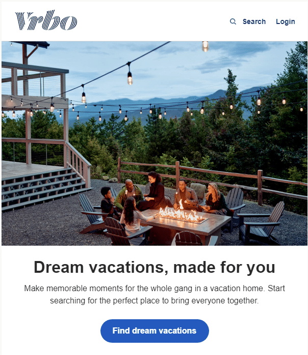 vrbo email call to action