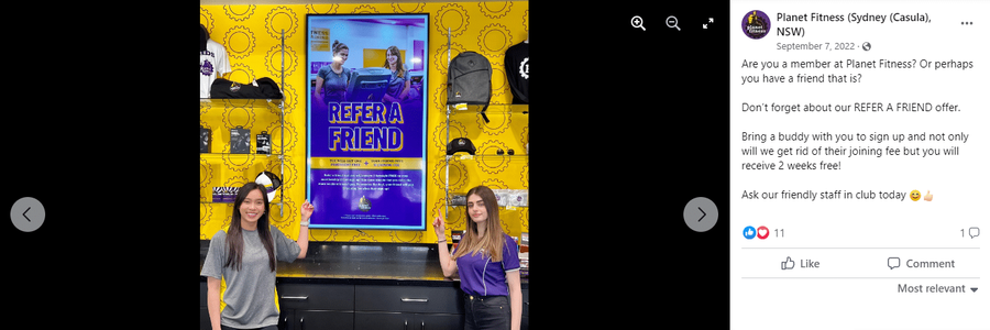 franchise referral facebook promo