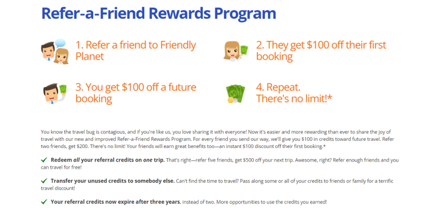 friendly planet travel referral program