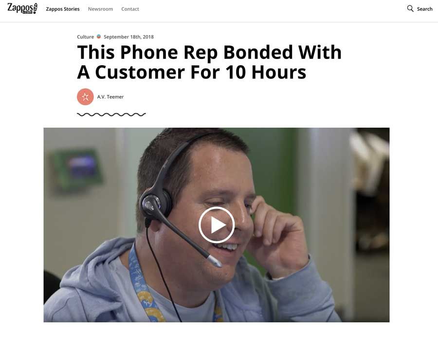 Zappos customer centric definition