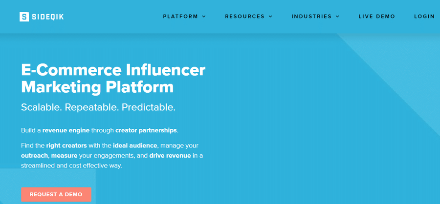sideqik influencer marketing software