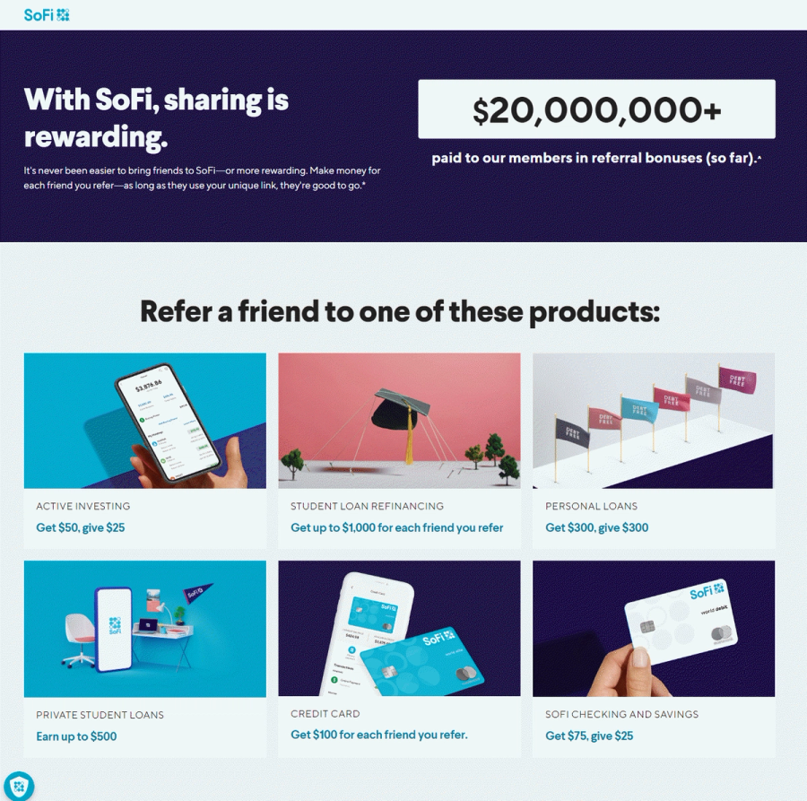 sofi bank referral program
