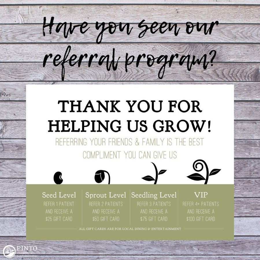 referral promotion from pinto chiropractic