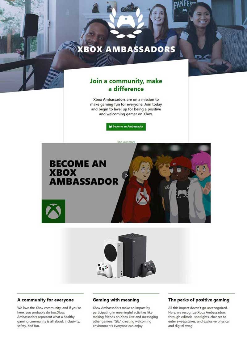 xbox brand ambassador program example