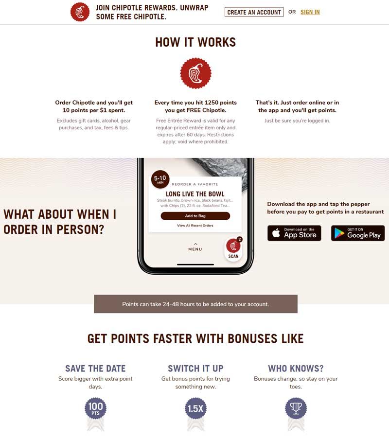 Chipotle rewards