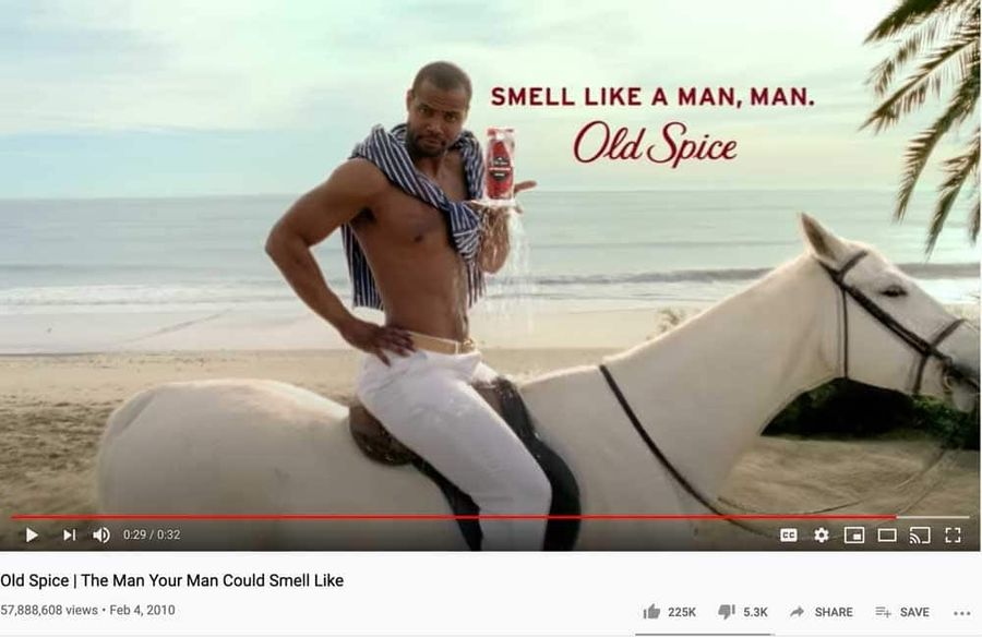 Old Spice YouTube Video smell like a man