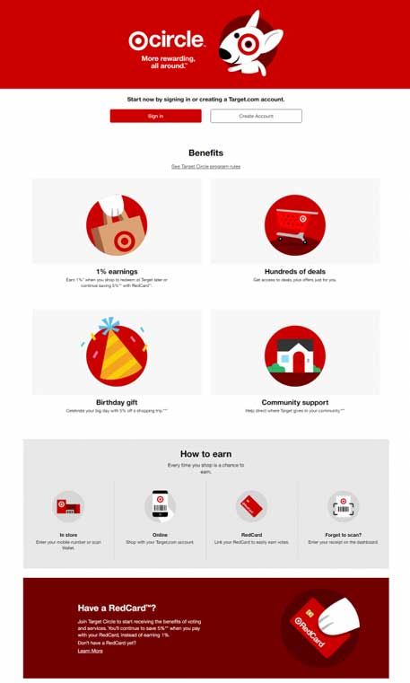 Target circle loyalty program example