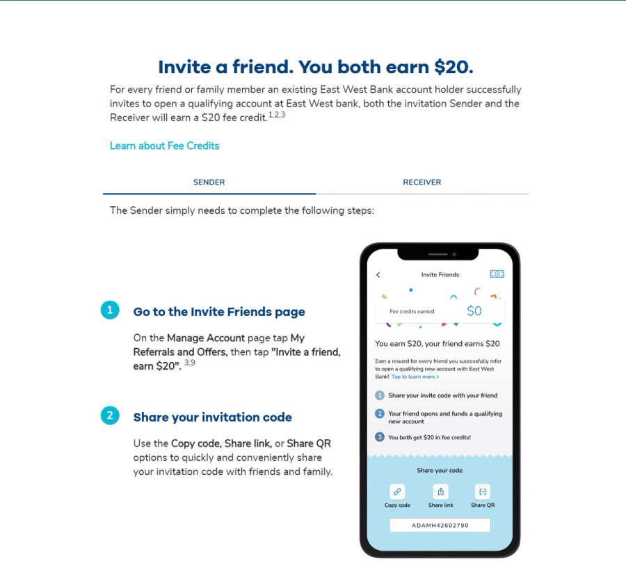 Velo by east west bank refer a friend program