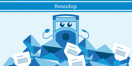 Referral Rock character in a pile of emails