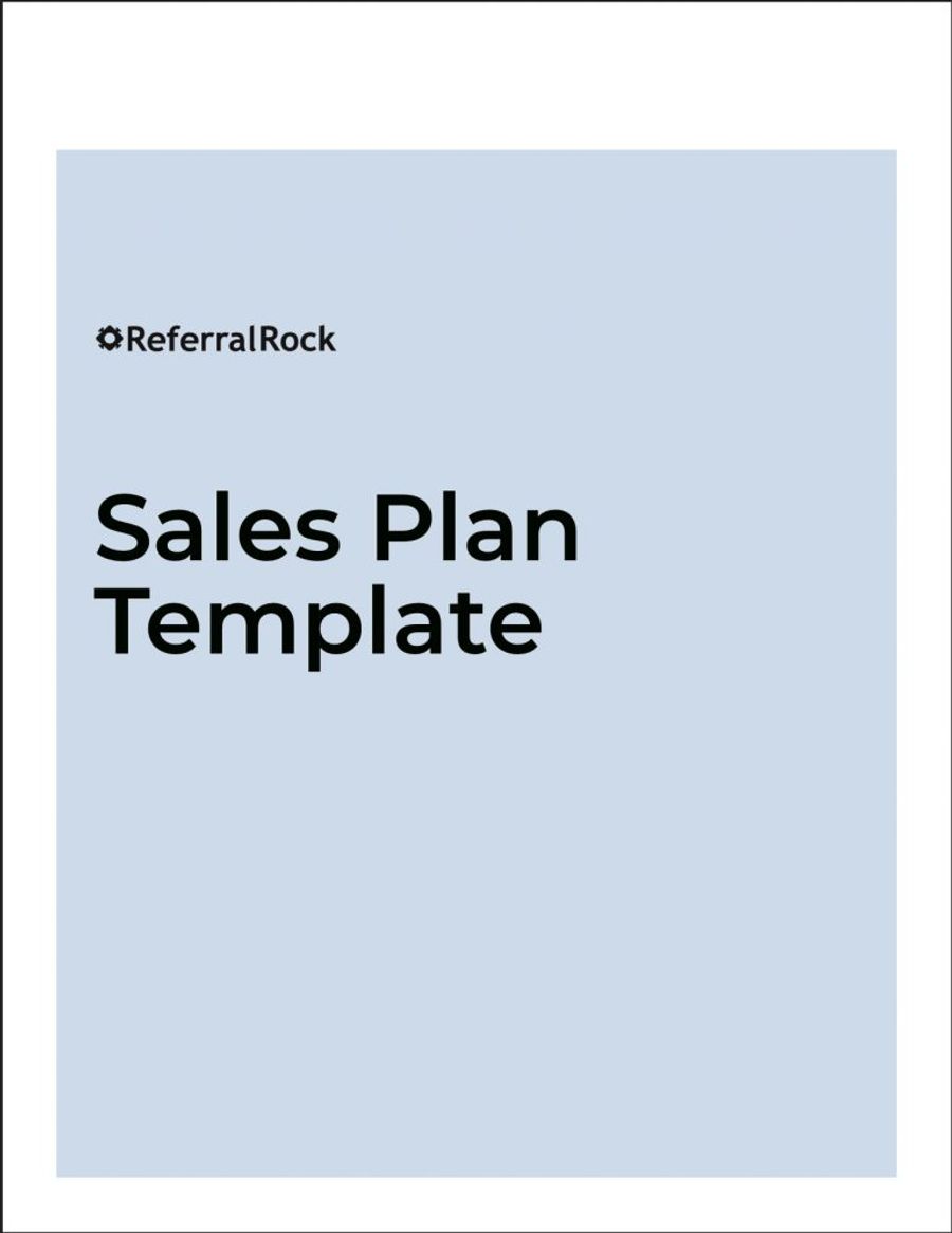 sales plan template