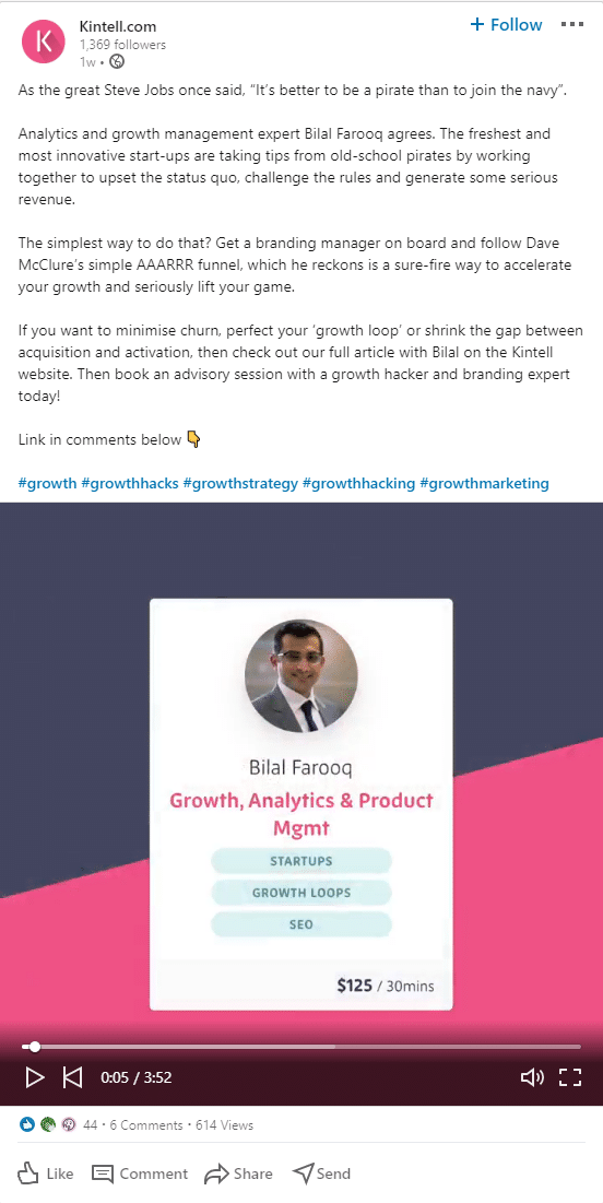 kintell linkedin post
