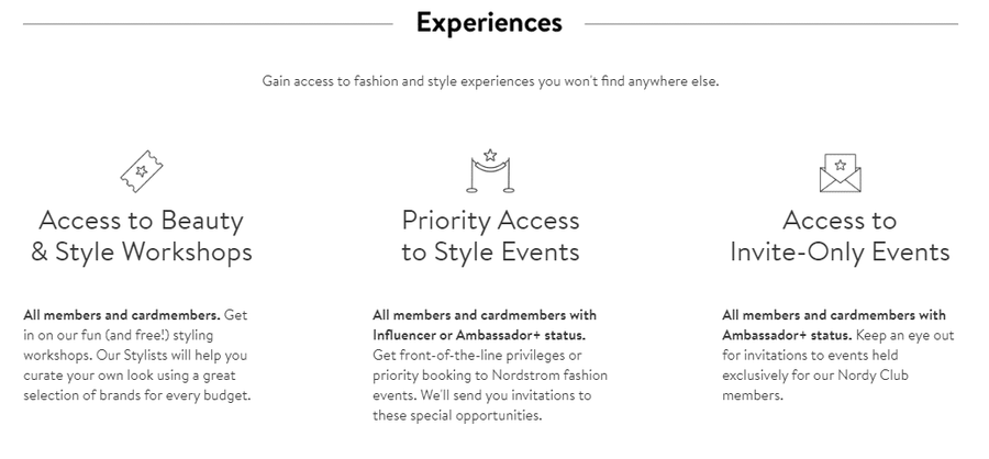 rewards experiences