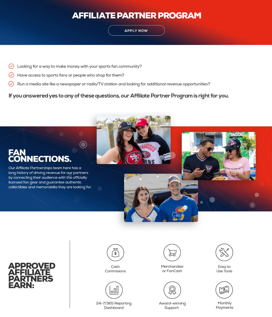 nfl shop affiliate partnership