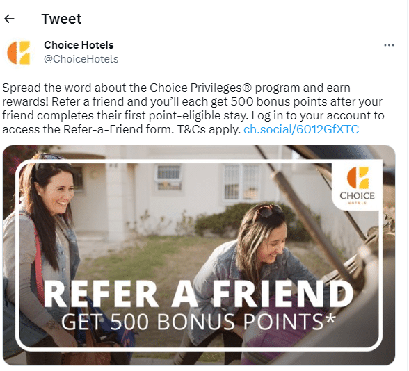 choice hotels referral program
