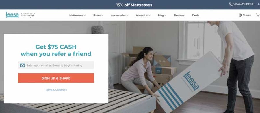 Lessa referral reward incentive