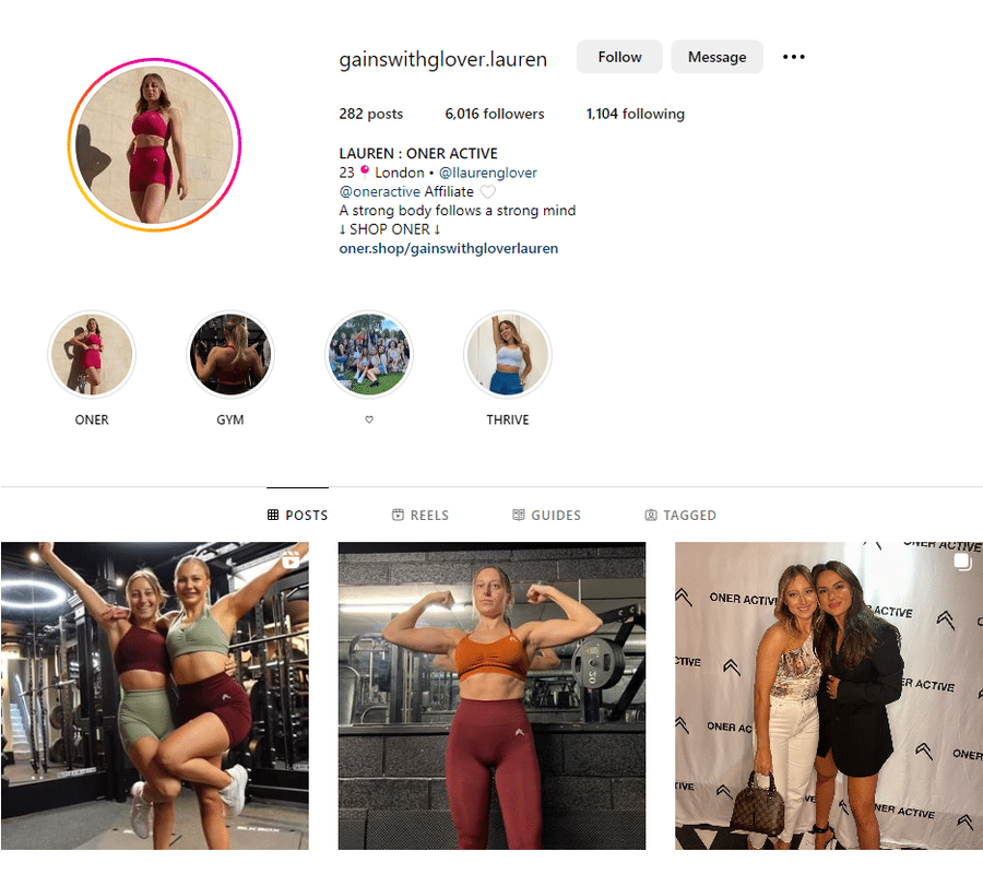 gains with glover lauren