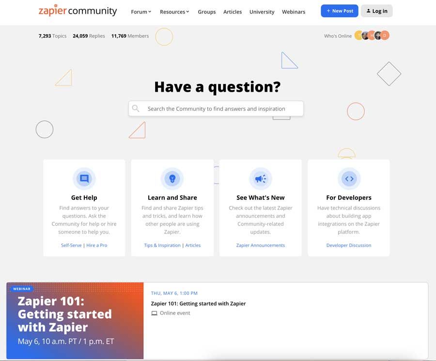 Customer advocacy zapier online community
