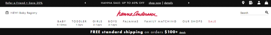 hanna andersson referral menu