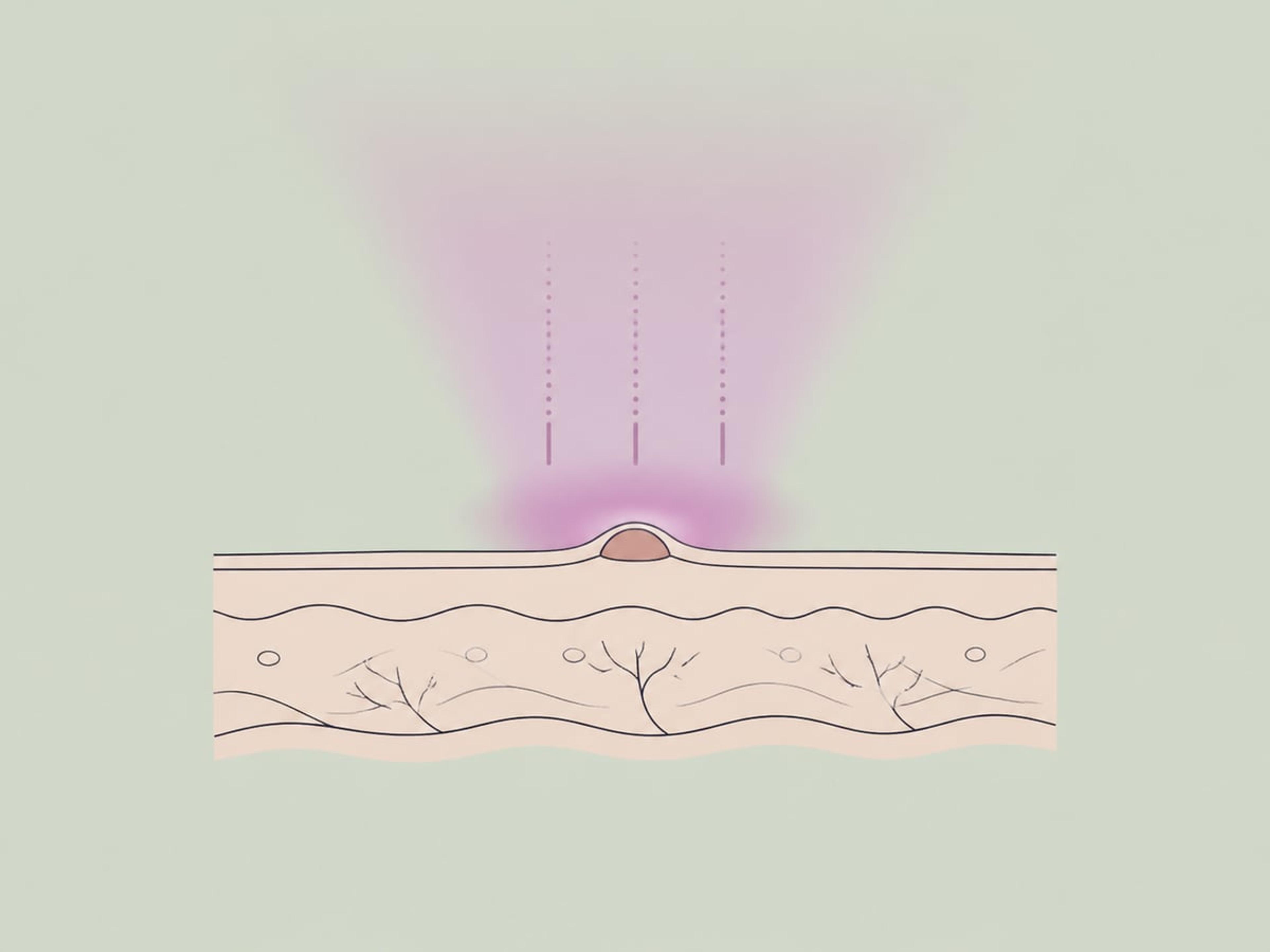 Laser, electrodesiccation and cryotherapy — illustration