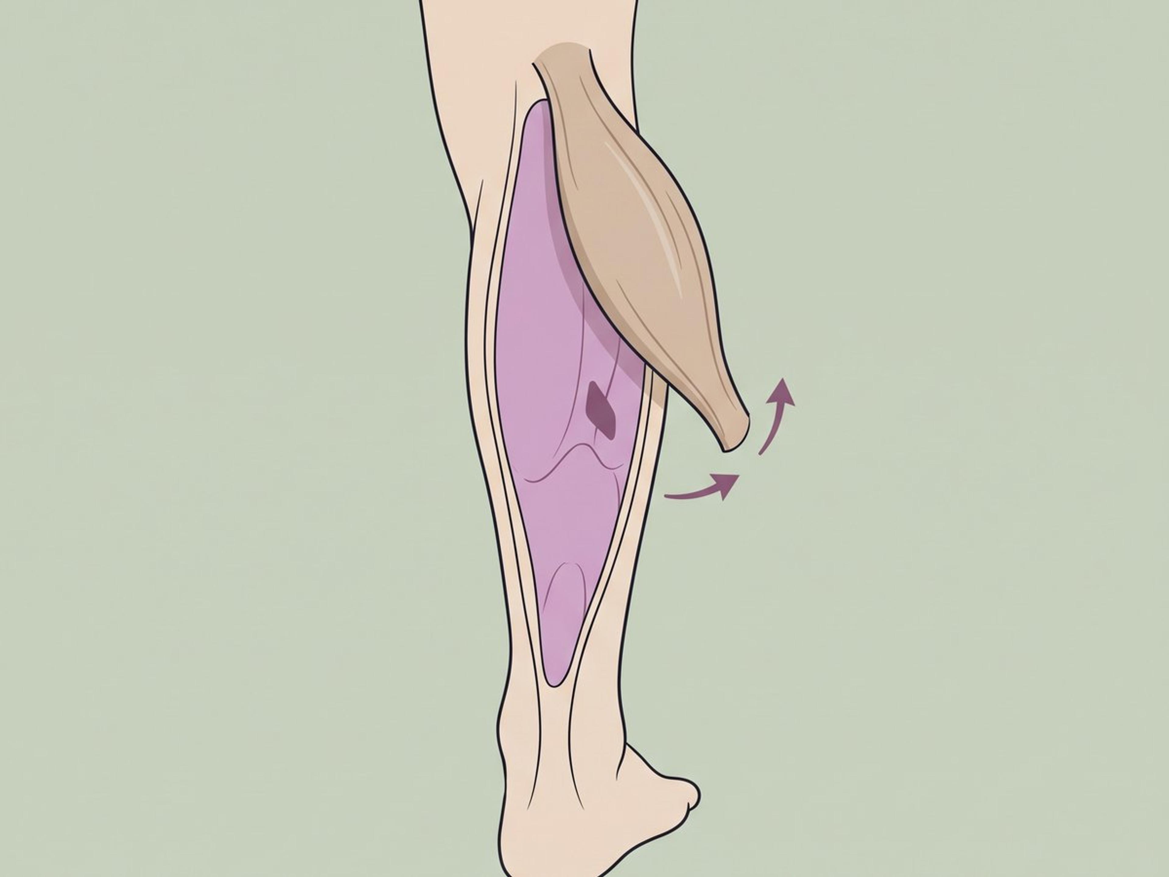 Implantatplatzierung unter dem Wadenmuskel — illustration